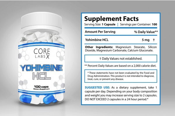 CORE LABS YOHİMBİNE FAT BURNER 5 MG 100 CAPS - Görsel 3