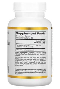 Cali̇forni̇a Gold Nutri̇ti̇on Ashwagandha 180 Kapsül - Görsel 2