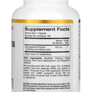 Cali̇forni̇a Gold Nutri̇ti̇on Ashwagandha 180 Kapsül