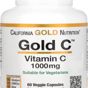 California Gold Nutrition, Gold C, USP Grade Vitamin C, 1,000 mg, 60 V