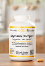 California Gold Nutrition Silymarin Complex Milk Thistle Liver Health, Milk Thistle, Curcumin, Artichoke, Dandelion, Ginger 360 Veggie
