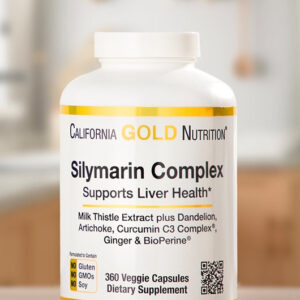 California Gold Nutrition Silymarin Complex Milk Thistle Liver Health, Milk Thistle, Curcumin, Artichoke, Dandelion, Ginger 360 Veggie