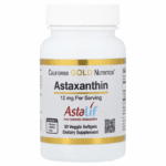 California Gold Nutrition Astaxanthin Antioxidant Carotenoid AstaLif Pure Icelandic 99% 12 mg 30 Caps