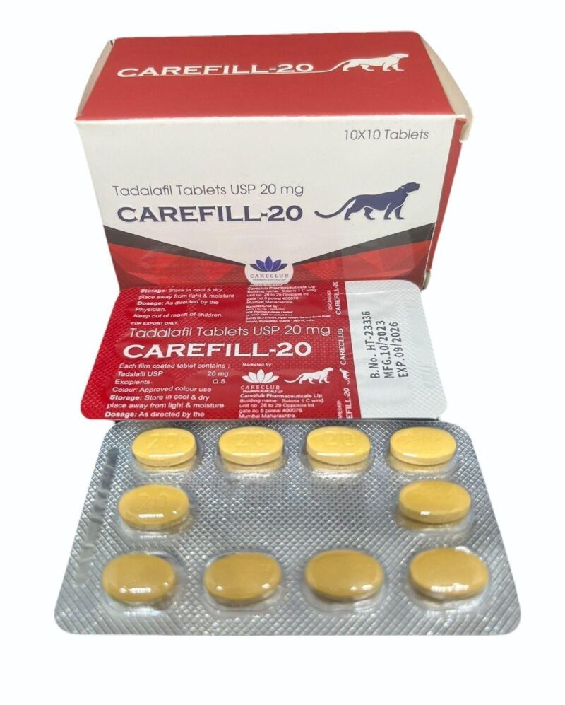 CareFill india Tadalafil Tablet 20mg 100 Tablet - Görsel 2