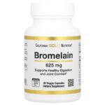California Gold Nutrition Bromelain 625 mg 30 Veggie Capsules
