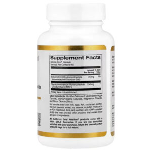 California Gold Nutrition NMNH Brain & Cognitive Dihydronicotinamide Mononucleotide 250 mg 60 Veggie Caps - Görsel 2
