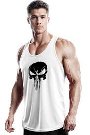 Rahat Nefes Alan Kumaş Punisher Atlet (Beyaz)