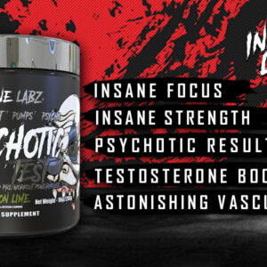 Insane Labz Psychotic Test, High Stim Testosterone Energy & Pump Boosting Pre-Workout Powder
