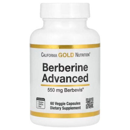 California Gold Nutrition Berberine Advanced Berbevis Phytosome Berberine Phospholipid Sunflower Lecithin 550 mg 60 Veggie Cap