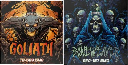 Grimlabs Boneweaver - BPC 157 + Goliath TB500 Thymosin Beta-4 10 MG + 2 vial Bacteriostatic Water