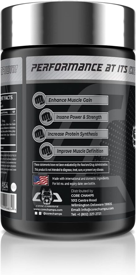 Core Champs Super Drol Choline Dmae , Acety L-Carnitine , Ajuga turkesteron 60 caps - By Kai Greene - Görsel 3