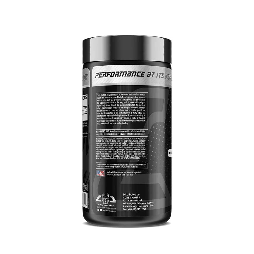 Core Champs Zinc Çinko 50 MG 120 Tablet – By Kai Greene