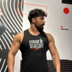 Muscle Station Street Gym Workout Atlet Siyah