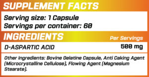 Grimlabs DAA, D-Aspartic Acid 500mg 60 Servings