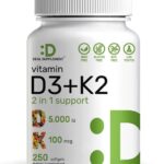 Deal Supplement Vitamin D3 K2 5000IU Softgel 250 Count