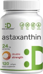 Deal Supplement Astaxanthin Antioksidan Brain Health Eyes Skin Anti-Aging 12mg 240 Mini Softgels
