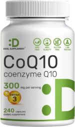 DEAL SUPPLEMENT CoQ10 Bioavailable Coenzyme Ubiquinon Omega 3 Heart Energy Brain Health Antioxidant Support 240 Caps