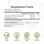 DEAL SUPPLEMENT CoQ10 Bioavailable Coenzyme Ubiquinon Omega 3 Heart Energy Brain Health Antioxidant Support 240 Caps - Görsel 3