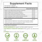 Deal Supplement Organic 10-in-1 Lions Mane Turkey Tail Reishi Cordyceps Mushroom Complex Immune, Energy & Nootropic Brain Support - Görsel 2