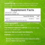 DEAL SUPPLEMENT Vitamin A 25000 IU 500 Coconut Oil Fish Liver Oil Vitamins for Eye Immune & Skin Health - Görsel 4