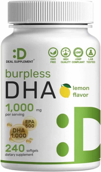 Deal Supplement DHA EPA Omega 3 Fish oil Brain Heart & Joint Health 240 Softgels