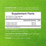 Deal Supplement Alpha Lipoic Acid 1000mg ALA & S-ALA Energy & Nervous System 180 Veggie Caps - Görsel 3