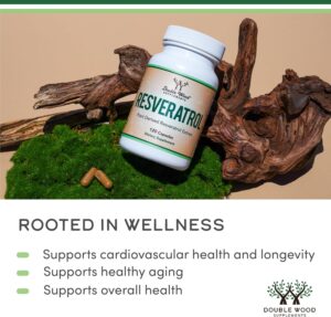 Double Wood 50% Trans Resveratrol Polygonum Root Healthy Aging 500mg 120 Caps - Görsel 2