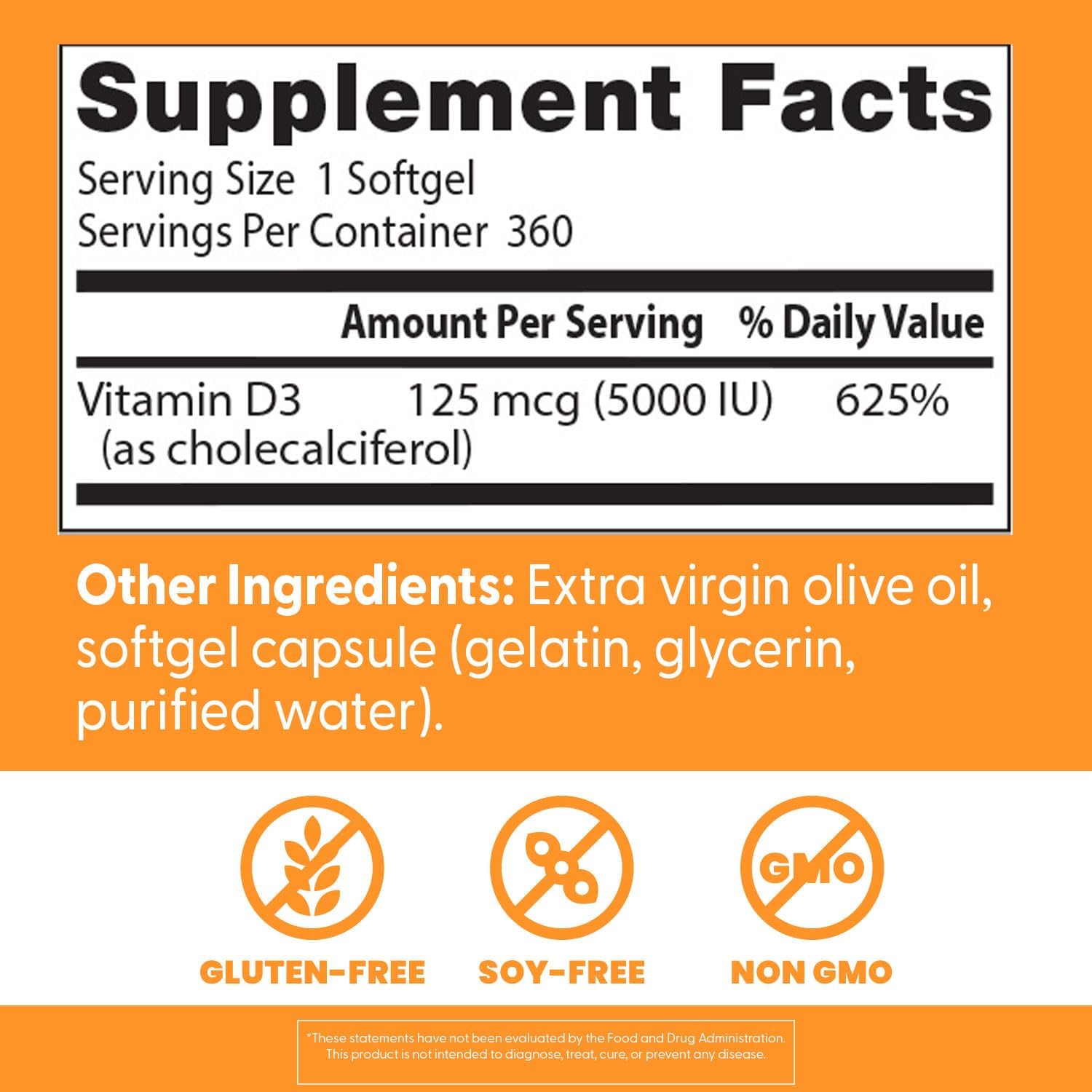 Doctor's Best Vitamin D3 5000 IU Men & Women - Vitamin D Immune System 360 Softgels - Görsel 4