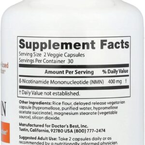 Doctor’s Best NMN Nicotinamide Mononucleotide Nad+ 400 mg 60 Caps