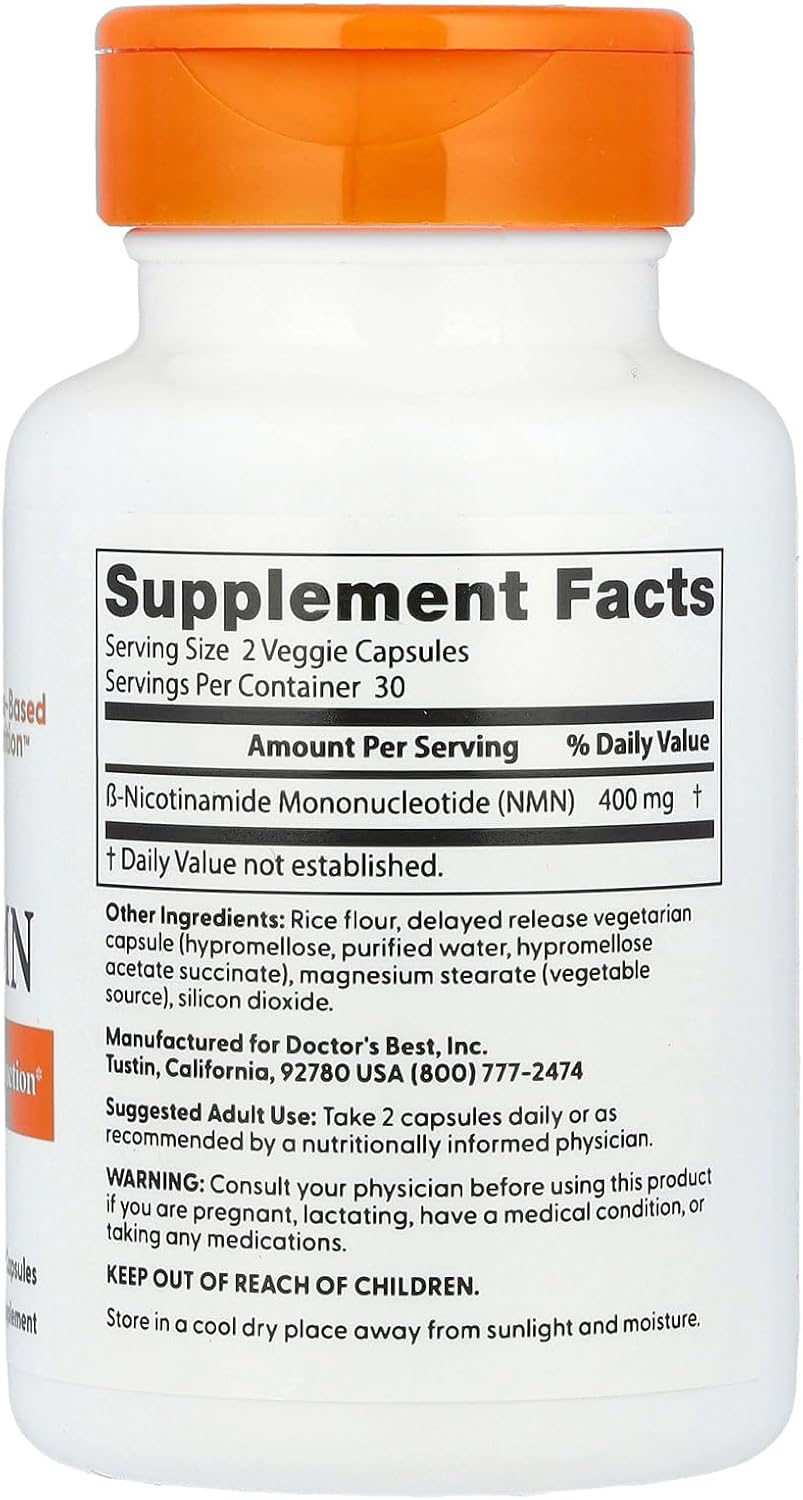 Doctor's Best NMN Nicotinamide Mononucleotide Nad+ 400 mg 60 Caps - Görsel 2