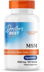 Doctors Best MSM Supports Hair Skin, Nails & Joints Methylsulfonylmethane 120 Tablet