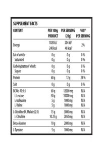 Dorian Yates HIT BCAA 10 1 1 400g - Görsel 2