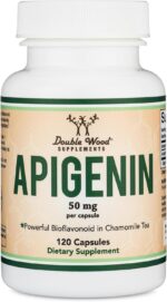 Double Wood Apigenin Bioflavonoid Found in Chamomile Tea for Relaxation, Sleep 120 Caps