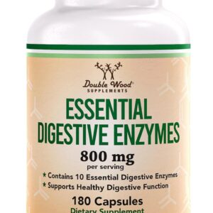 Double Wood Digestive Enzymes Bromelain Lactase 180 Caps