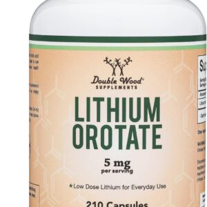 Double Wood Lithium Orotate 5 mg Cognition and Brain Health 210 Caps