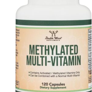 DOUBLE WOOD Methylated Multivitamin B Complex B6-B12 with TMG 120 Caps