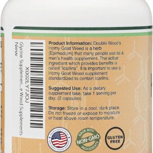Double Wood Horny Goat Weed Men Women Max Strength Epimedium Male Enhancing 1,000mg 90 Caps