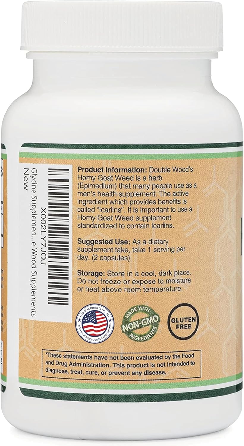 Double Wood Horny Goat Weed Men Women Max Strength Epimedium Male Enhancing 1,000mg 90 Caps - Görsel 2