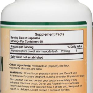 DOUBLE WOOD Southern Wormwood Artemisinin (Tatlı pelin otu)- 120 x 100 mg Kapsül