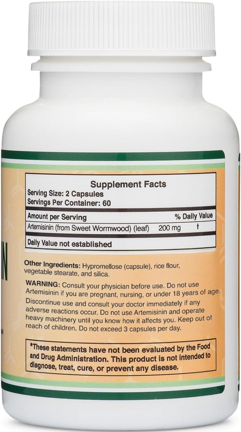 DOUBLE WOOD Southern Wormwood Artemisinin (Tatlı pelin otu)- 120 x 100 mg Kapsül - Görsel 2