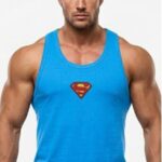 Superman Baskılı Fitilli Beast Mode Mavi Atlet