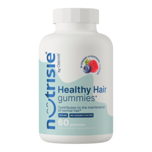 OstroVit NUTRISIE® Healthy Hair Biotin + Folic acid + B12 Gummies 60 pieces blueberry-raspberry