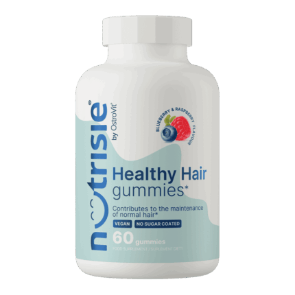 OstroVit NUTRISIE® Healthy Hair Biotin + Folic acid + B12 Gummies 60 pieces blueberry-raspberry