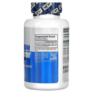 EVLution Nutrition, Magnesium(Magnezyum )  Citrate, 400 mg, 60 Vegetarian Caps - Görsel 3