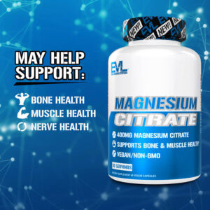 EVLution Nutrition, Magnesium(Magnezyum )  Citrate, 400 mg, 60 Vegetarian Caps - Görsel 2