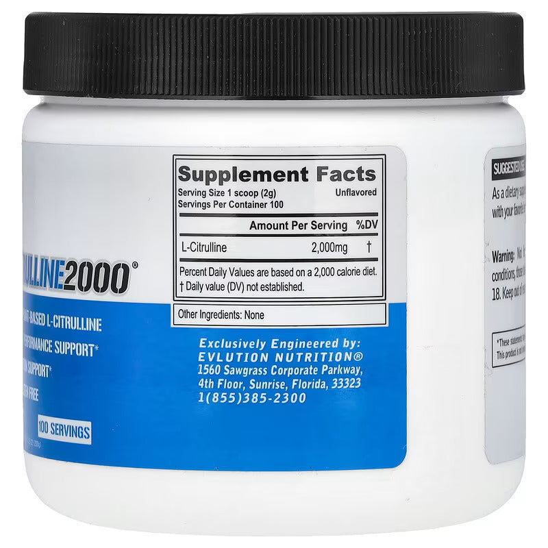 EVLution Nutrition L-Citrulline 2000 Mg 100 Servis - Görsel 2