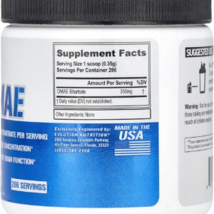EVLution Nutrition DMAE Brain & Cognitive Mental Concentration Support 286 servis