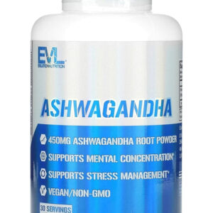 EVLution Nutrition Ashwagandha 450 mg 30 Veggie Capsules