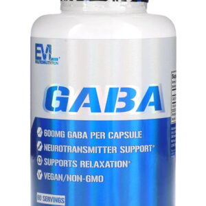 EVLution Nutrition GABA 600 mg 60 Veggie Capsules