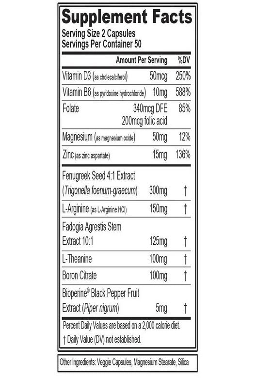 EVLution Nutrition TestMode Booster Fenugreek Boron Fadogia Agrestis - Görsel 2